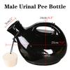 HAILM 2500 mL Reusable Urinal Bottle for Men with Lid, Handle, and Lightweight Design, Black view 3