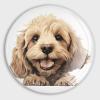 Evans1nism Glass Refrigerator Magnets, Cockapoo Design, 4-Pack view 1