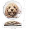 Evans1nism Glass Refrigerator Magnets, Cockapoo Design, 4-Pack view 3