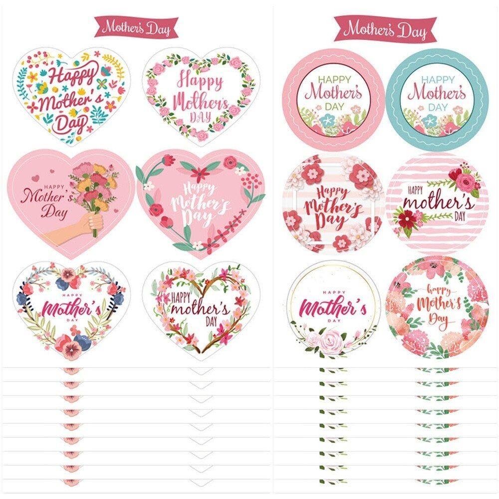 Ericetion Mother's Day Stickers, 120 Pieces/20 Sheets