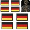 8-Piece Germany Flag Patch Set, Embroidered, 8 x 5 cm and 5 x 3 cm view 1