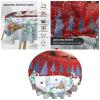 MKNAZ Red Sky Snowflake Printed Round Tablecloth, 152.4 cm view 3