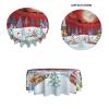 MKNAZ Red Sky Snowflake Printed Round Tablecloth, 152.4 cm view 4
