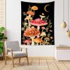 LB Aesthetic Mushroom Tapestry with Butterfly and Moon, Black-and-White Night Sky, 150 x 200 cm view 3