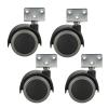 Swivel Casters with L-Shaped Mounting Plates, Polyurethane, 3.8 cm view 1