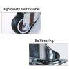 4-Pack Soft Rubber Swivel Casters, M6 x 15 mm Threaded Stem, 2 Braked + 2 Universal, 1.25 in view 4