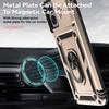 Beajew Case for Motorola Moto G Power (2021), 2 Tempered Glass Screen Protectors, Rugged Case with Camera Cover and Ring Stand, Gold view 3