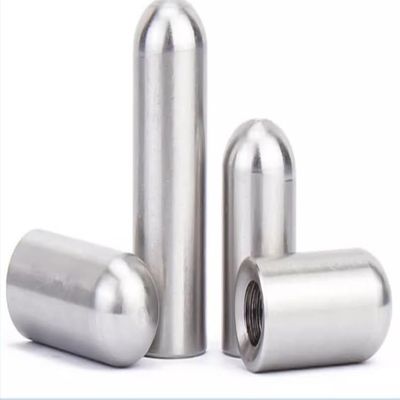 JUMELA 304 Stainless Steel Positioning Pin, Internal Thread, Round Head, Hollow Cylindrical Pin, M3/M4/M5/M6