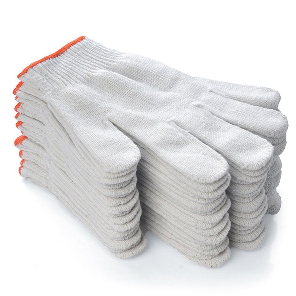 BORDSTRACT 12 Pairs Nylon-Cotton Work Gloves