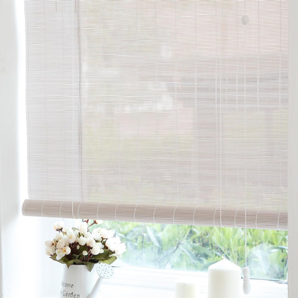 Sh000ad Wei Bamboo Roller Blind, Light-Filtering Privacy Sun Shade, 70 x 170 cm