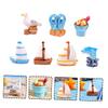 SEWOART 7-Piece Resin Seabird and Sailboat Decor Set view 3
