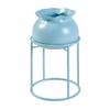 [en.casa] Assen Plant Stand with Flower Pot, Metal, Light Blue, 31.5 x 19.5 cm view 2