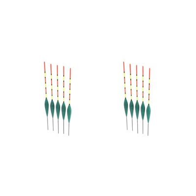 Mealoodiousmusea 2 Sets of 5 Rock Fishing Floats, Green
