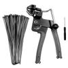 Lodokdre Metal Cable Tie Cutter with 100 Self-Locking Cable Ties, Black view 1