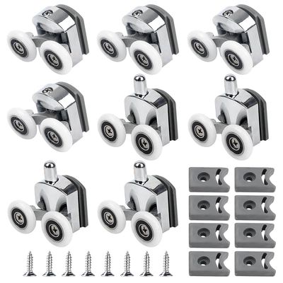 Lodokdre 8-Piece Shower Glass Door Rollers for Curved Bathrooms