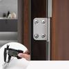 3-Piece Alloy Door Hinge Kit, Black/Silver, with 30 Rivets, 4 mm Drill Bit and Double Rivet Tool view 3