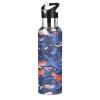 Blue Ocean Shark 600 mL Insulated Water Bottle with Straw view 1