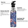 Blue Ocean Shark 600 mL Insulated Water Bottle with Straw view 3