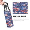 Blue Ocean Shark 600 mL Insulated Water Bottle with Straw view 4
