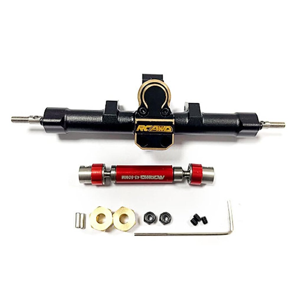 BEALIFE Aluminum Alloy Rear Axle for 1/24 ECX Barrage Crawler RC Car, Black