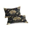 BLISSCOZY Luxury Golden Flower 3D-Printed 3-Piece Microfiber Bedding Set, King 220 x 240 cm view 4