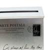 LOVIVER Silver Metal Wall-Mounted Mailbox with Newspaper Holder view 2
