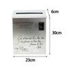 LOVIVER Silver Metal Wall-Mounted Mailbox with Newspaper Holder view 3