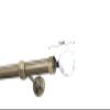 Pelagia Curtain Rod, 25 mm, Single Rod, Antique Brass, 140 cm view 2