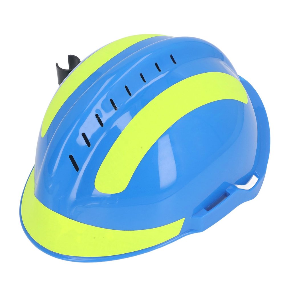 Construction Safety Helmet, Slotted Helmet, High Durability for Emergency Rescue (Blue)