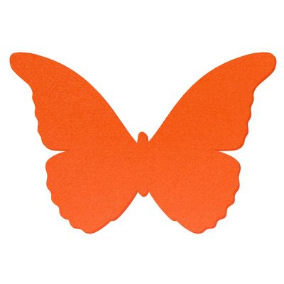 Orange Felt Butterfly – Decorative Crafting, 3–60 cm