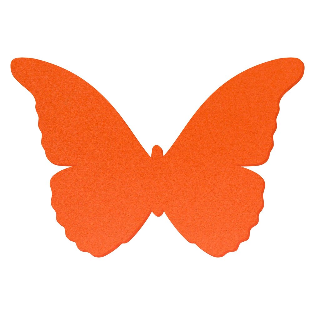Orange Felt Butterfly – Decorative Crafting, 3–60 cm