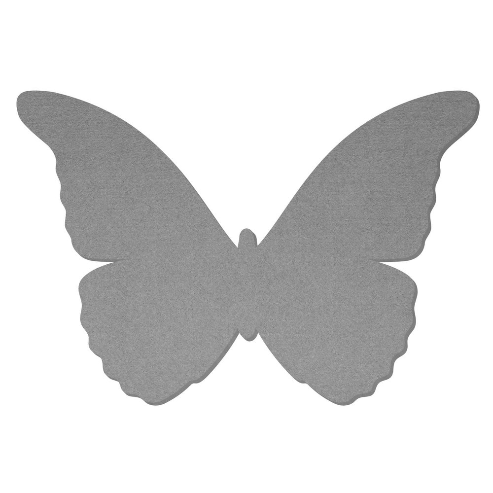 Gray Felt Butterfly for Décor and Crafts, 3–60 cm