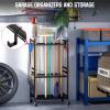 DAOUTIME Garden Tool Organizer with Wheels, Black view 3