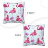 ESASAM Corduroy Pillow Cover, Pink Flamingos view 3
