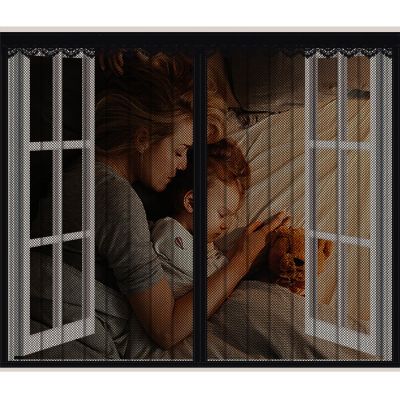 ZHZFSH Magnetic Fly Screen Curtain, Black, 110 x 95 cm