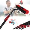 Window Cleaning Pole, Water-Fed Washing Set with Extension Pole for Truck Windows and Photovoltaic/Solar Panels (55 cm Brush Head, 18 ft/5.4 m) view 1