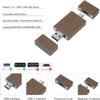 Yaxiny Walnut Wood USB-C Flash Drive 64GB, 1 Pack, OTG USB-A + USB-C Drive view 3