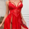 WILLBEST Women's Sexy Lingerie 3XL Seamless Panties and Bra Set with Babydoll Nightdress, Push-Up Bra and Lace Choker view 4