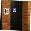 Generic 2-Piece Acrylic Bathroom Signs, Toilet Signage for Restaurants and Offices, LED Men's Restroom Decor view 4