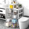 AVSMGP Slim Bathroom Storage Cabinet with Drawers, 7-Inch Wide, 5-Tier, Black view 4