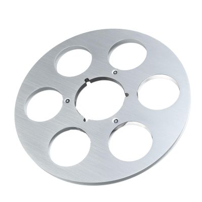 Annadue 1/4-Inch 10.5-Inch Empty Reel, Open-Reel Aluminum Alloy Tape Reel, Silver