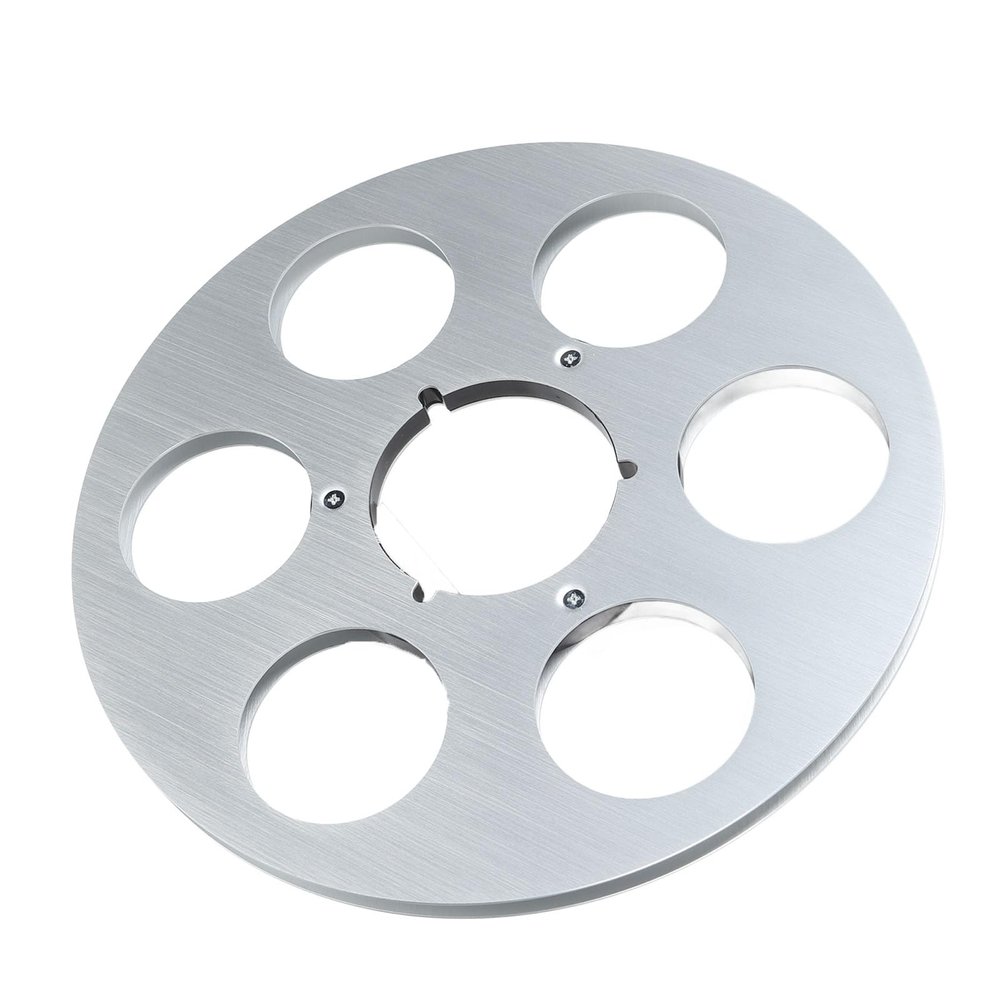 Annadue 1/4-Inch 10.5-Inch Empty Reel, Open-Reel Aluminum Alloy Tape Reel, Silver