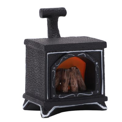 Miniature Fireplace Statue with LED Light