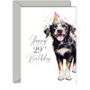 29th Birthday Card for Women and Men – Party Dog, Happy 29th Birthday, A5 Greeting Card view 1