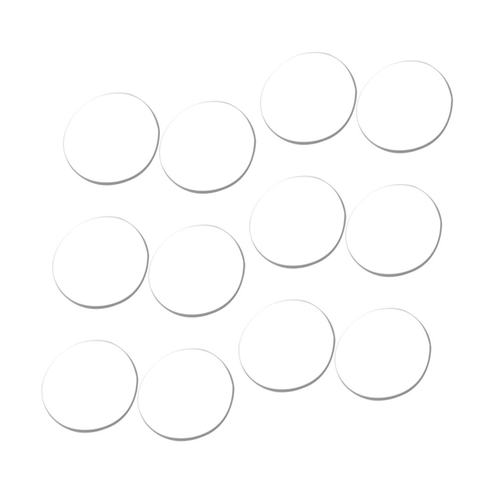 Transparent Glass Suction Cup Bumpers, 12-Piece, Round, for Glass Tables