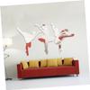 Silver Waterproof Acrylic Ballet Girl Wall Mirror Sticker view 2