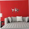 Silver Waterproof Acrylic Ballet Girl Wall Mirror Sticker view 3