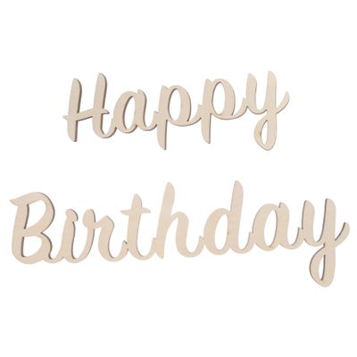 Alipis Wooden Happy Birthday Wall Sign