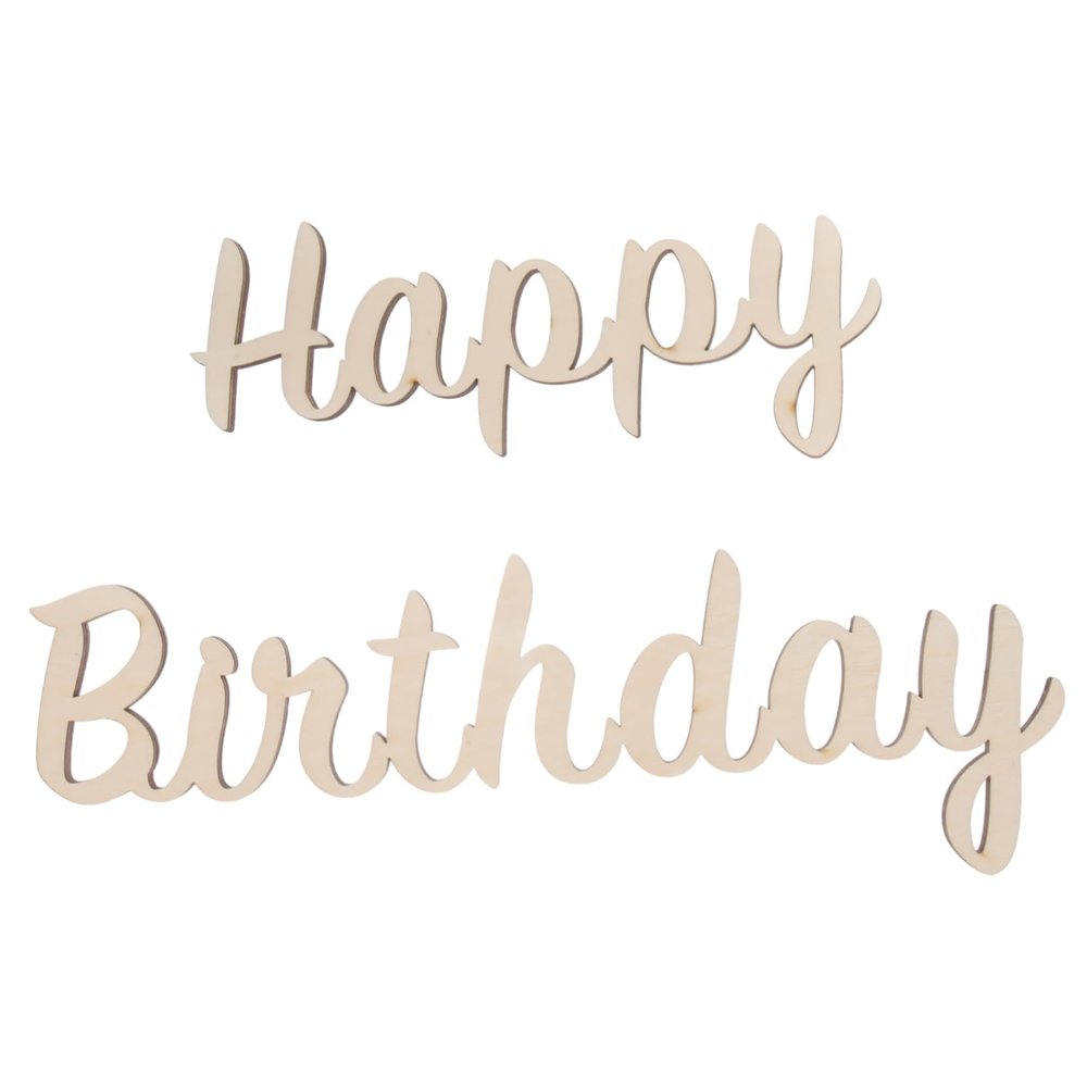 Alipis Wooden Happy Birthday Wall Sign