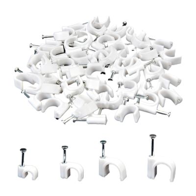 CHATROOM 100-Piece Round Cable Wire Clips, 10 mm